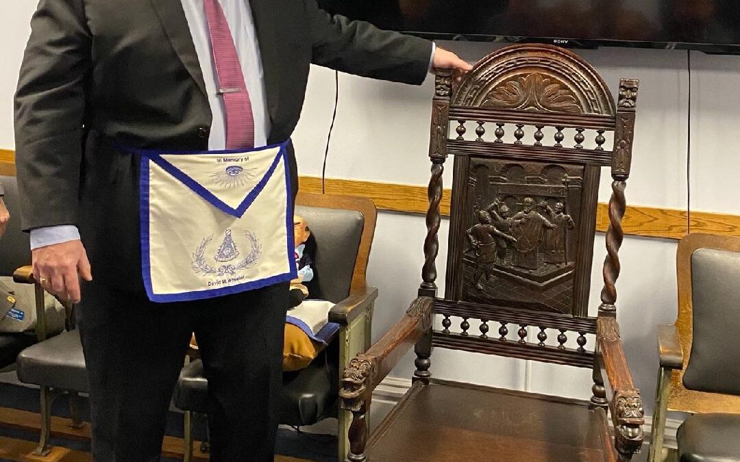 Masonic Chair Donation – One-Of-A-Kind Donation by Mark Jacobs